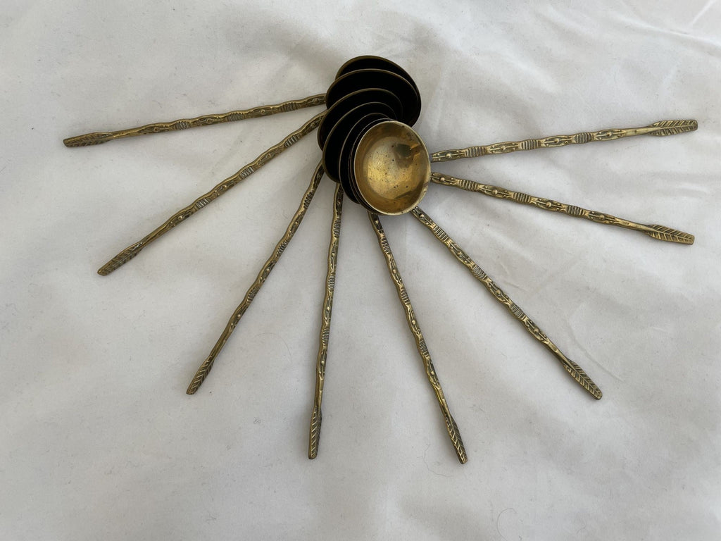 Brass over Copper Tea Spoons (Set of 8)