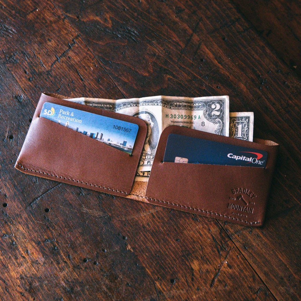 Bradley Mountain - Minimal Billfold Wallet - Brown