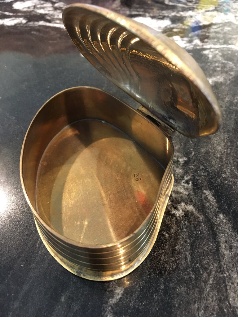 Brass Hinged Clamshell Box